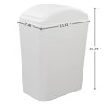 thumbnail image 4 of Xowine 42 Gallon Plastic Trash Can Small Garbage Can With Swing Top Lid White, 4 of 4