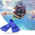 thumbnail image 2 of Dwellin 1 Pair Short Swimming Fins Silicone Training Flippers for Kids Adults Open Water Snorkelling Swimming Training Equipment, 2 of 9