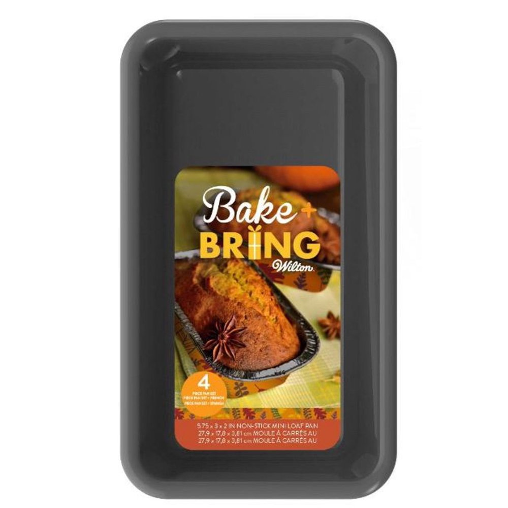 Wilton 2 Pc Fall 8 x 4 Loaf Pan Set Non Stick Tin Steel Leaf and Fern