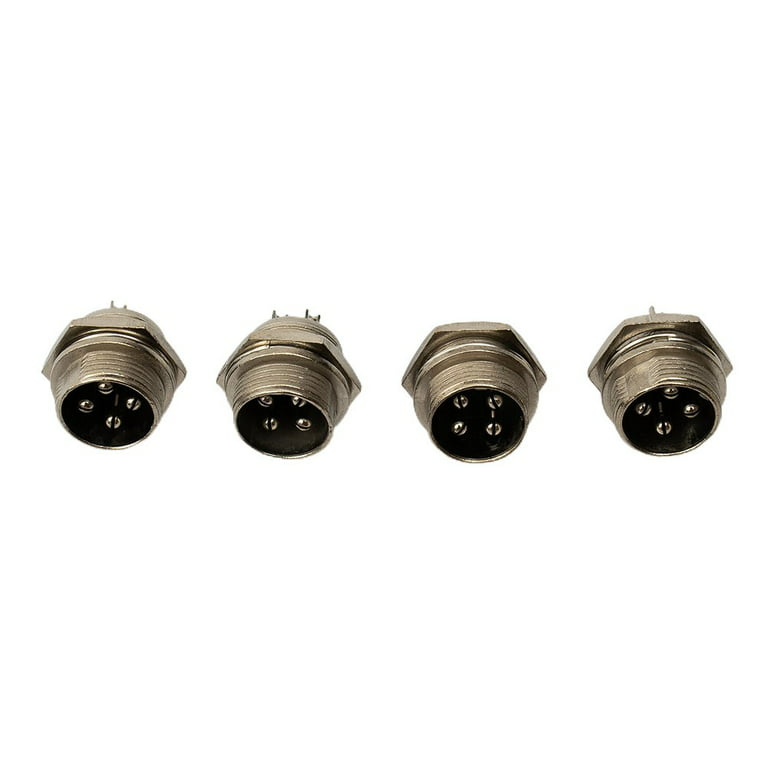 4 PIN PANEL CONNECTOR, AVIATION STYLE, M AND F SET, GX16-4