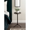 thumbnail image 3 of Kate and Laurel Henshall Mid-Century Metal Round Side Table, 12 x 12 x 24, Bronze, Sand Cast Aluminum Sculptural Indoor Plant Stand with Tripod Base for Use as End Table or Bedroom Nightstand, 3 of 10