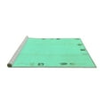 thumbnail image 2 of Ahgly Company Machine Washable Indoor Rectangle Solid Turquoise Blue Modern Area Rugs, 2' x 5', 2 of 4