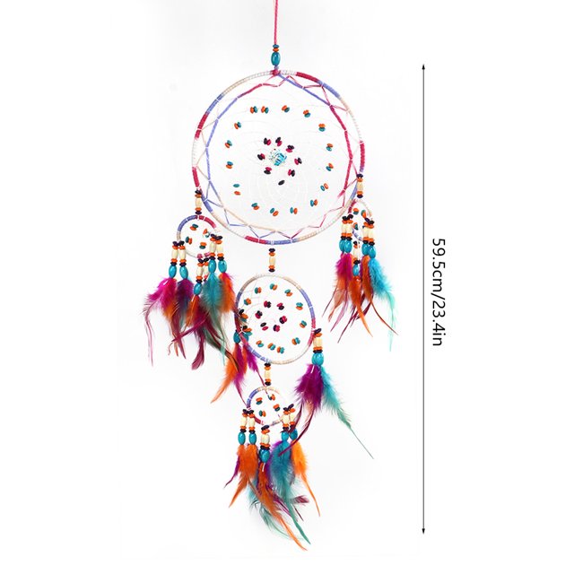 Yosoo Colgante Atrapasue?os Estilo Retro Decoración de Plumas Colgante Atrapasue?os Campanas de Viento Adorno para el hogar Regalo de cumplea?os Khall 3.1152E+12