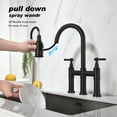 thumbnail image 2 of Pull Down Double Handle Kitchen Faucet, 2 of 9