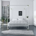 thumbnail image 2 of DHP Celeste Canopy Metal Bed, Queen, White with Gold Accents, 2 of 9