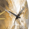 thumbnail image 3 of Designart "Chromatic Essence in Gold and Silver II" Abstract Oversized Wall Clock, 3 of 5