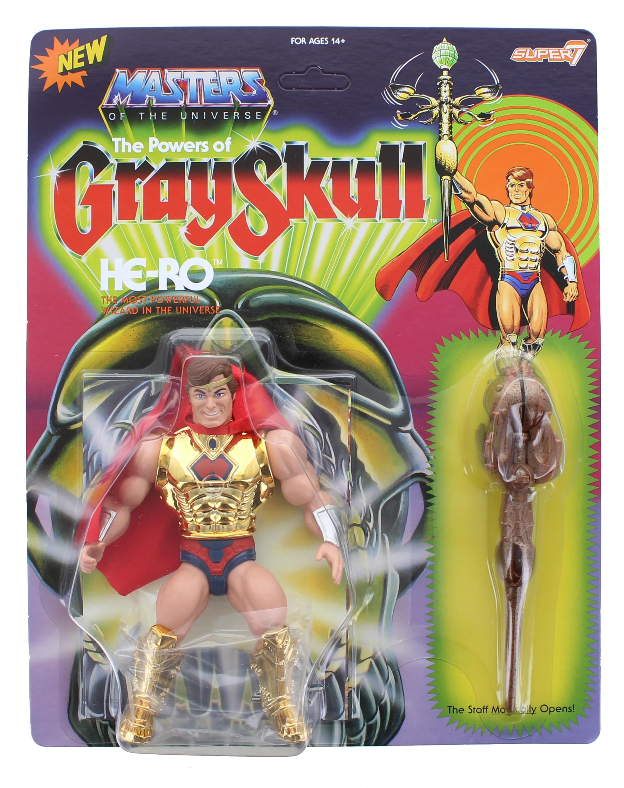 Super 7 Vintage Retro MOTU Masters of the Universe Powers of Grayskull He-Ro 