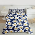 thumbnail image 2 of Feelyou Cartoon Flower Floral Full Size Comforter Sets for Kid, Rustic Groovy Daisy Bedding Comforter Set, Kawaii Cartoon Theme Reversible Bedding Sets, Lightweight Room Decor, 3 Pieces, 2 of 8