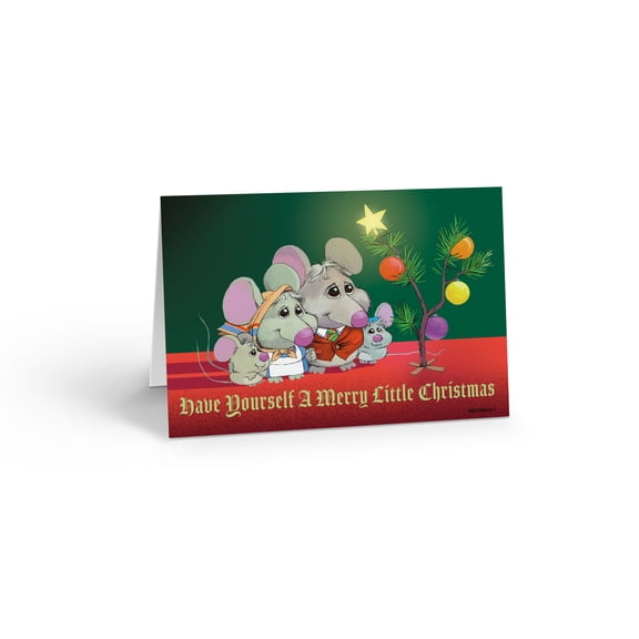 A Merry Little Christmas - 12 Holiday Cards and Envelopes - 18033