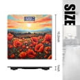 thumbnail image 2 of High Precision Body Weight Scale Smart Bathroom Scales with Large LCD Display(400lbs),Decorative for Bedroom-Vibrant Poppy Field Under The Setting Sun, 2 of 4