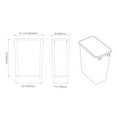 thumbnail image 3 of Dowell 35L Wastebasket Trash Container, 37Qt/9.2Gal, Plastic, Stackable, for Kitchen/Bathroom/Office, Fits Under Sink/Desk (Grey 4000 35 04), 3 of 12