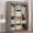114#Gray, variant on Portable Cloth Closet Organizer, Modular Wardrobe Storage Cabinet for Clothes, Jackets, Coats, Foldable, Space-Saving, Non-Woven Fabric, Easy Assembly, Home, Dormitory, Bedroom