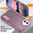thumbnail image 3 of for iPhone 17 Case, iPhone 17 Phone Case with Built in Kickstand, Shockproof/Dustproof/Drop Proof Heavy Duty Military-Grade Rugged Protective Cover for iPhone 17,Purple,For iPhone 17, 3 of 8