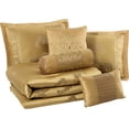 thumbnail image 2 of Chezmoi Collection Royal Luxury Jacquard Floral Comforter Set, Oversized King, Gold, 7-Piece, 2 of 6