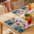 thumbnail image 4 of Independence Day Placemats Set of 6, Red White Daisy Bottle Non-Slip Place Mats Washable Table Mats for Kitchen Dining Table Decorations Indoor/Outdoor, 4 of 9