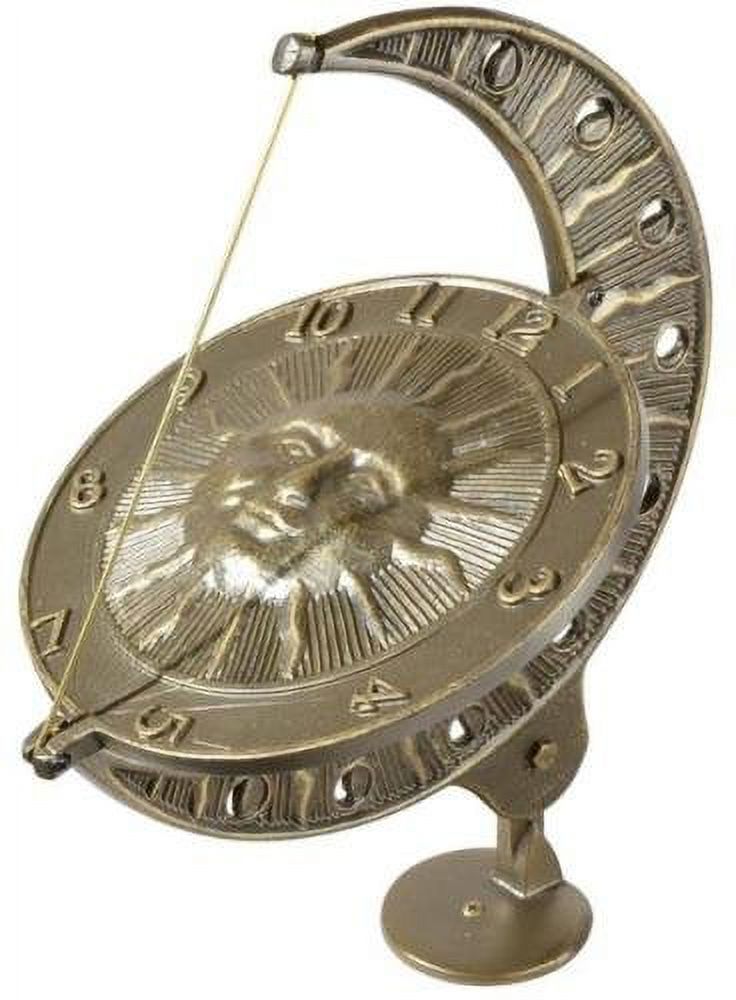 Whitehall Aluminum Sun and Moon Sundial, French Bronze, 12"L - image 3 of 4