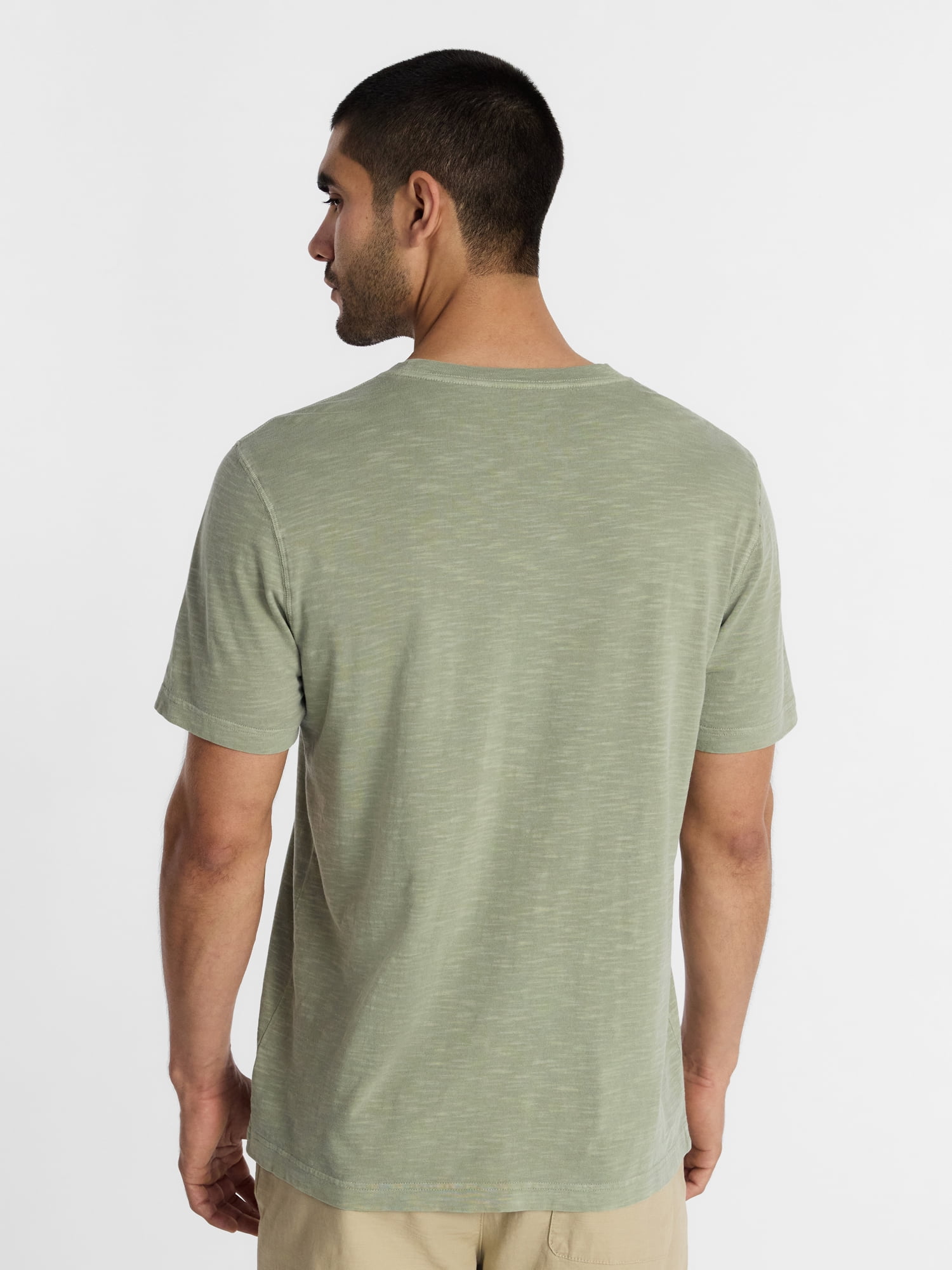 George Men's and Big Men's Slub Pocket Tee with Short Sleeves, Size XS-3XL