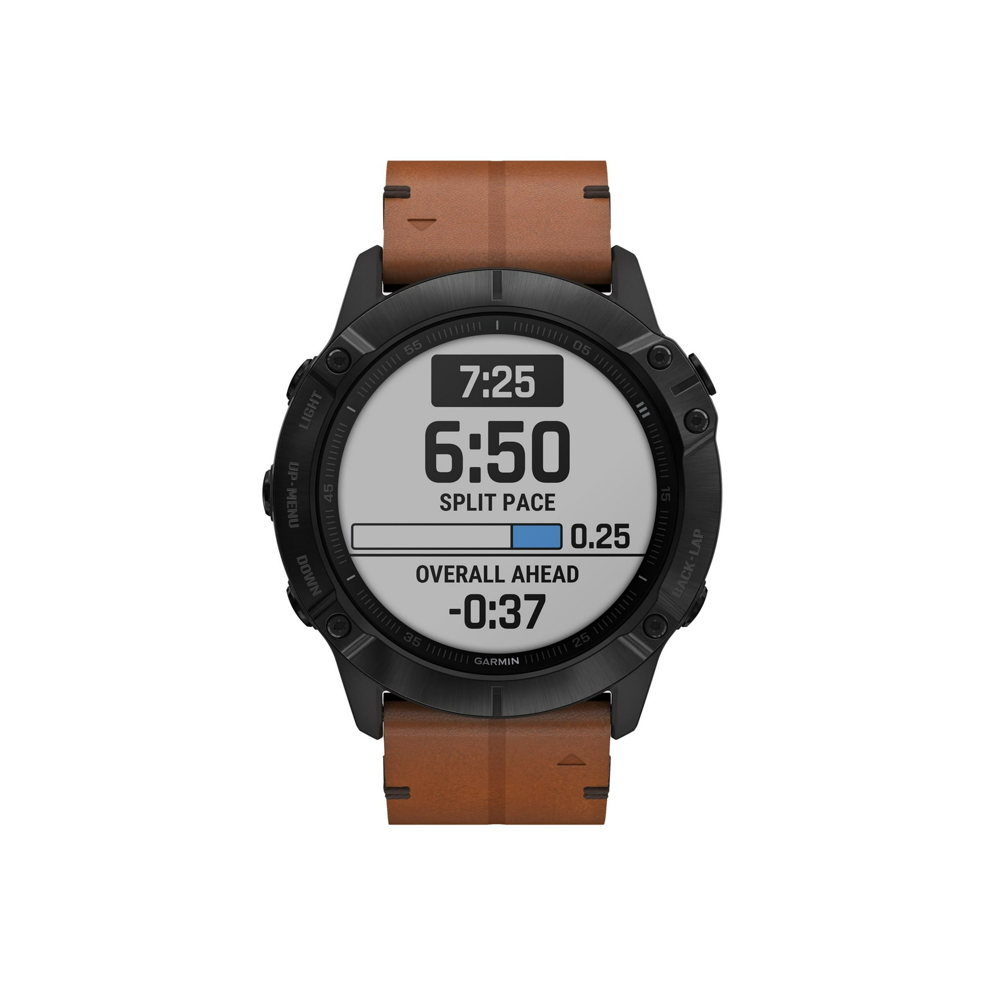 Garmin fenix 6X Sapphire Black DLC sport watch with band leather chestnut display 1.4 32 GB Bluetooth Wi Fi ANT 2.33 oz Walmart