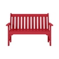 thumbnail image 3 of WestinTrends Malibu Outdoor 2-Person All-Weather HDPE Front Porch Garden Bench, Red, 3 of 10