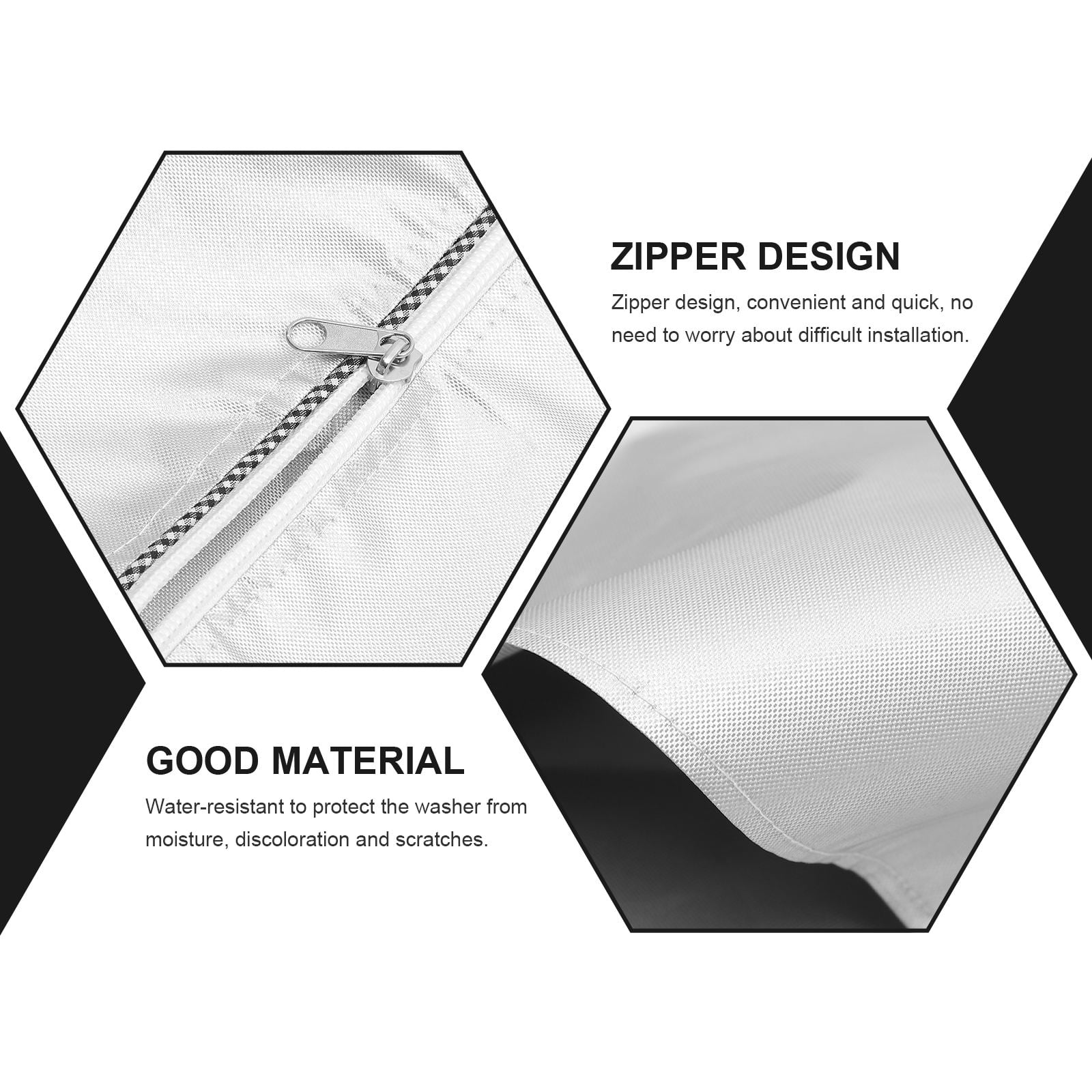 PAMINGONO Washer Dryer Top Cover with Easy Zipper, Oxford Cloth Protector for Daily Use