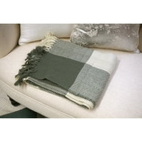 Home&Manor Handcrafted Wool & Cotton Throw Blanket