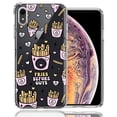 thumbnail image 1 of MUNDAZE Apple iPhone XR Cute Valentine Pink Love Hearts Fries Before Guys Double Layer Phone Case Cover, 1 of 3
