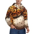 thumbnail image 2 of Uemuo Cartoon Cheetah With Attitude Pattern Men's Hoodie - Casual Pullover Hoodie with Kangaroo Pocket, Stylish Hooded Sweatshirt for Everyday Wear-XX-Large, 2 of 7