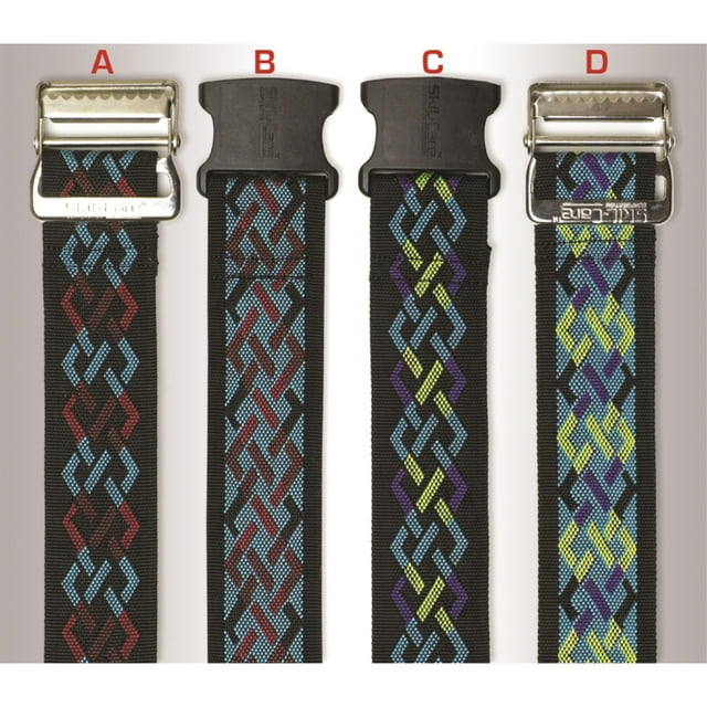 Skil-Care 252020 Nylon Gait Belt, Metal Buckle - Geo-Pattern A
