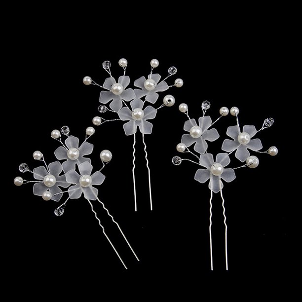 USHOBE 4Ud Horquillas Chinas Para Con En Detalles De Perla Para Uso En Y Fiestas