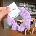 thumbnail image 2 of Women Solid Color Scrunchie Fashion Decorative Wool Scrunchie Ponytail Holder, 2 of 10