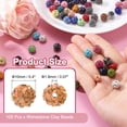 thumbnail image 2 of 105 Pcs 10mm Perlas de arcilla con strass para hacer joyería, perlas de disco doradas al por mayor para pulseras, collares, aretes, manualidades y decoración DIY, 2 of 7