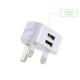 thumbnail image 2 of Cargador Enchufe de carga USB de 2 puertos Adaptador de cambio portátil de viaje Cargador USB universal Enchufe para el Reino Unido tholdsy PJ2444-00, 2 of 2