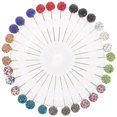 thumbnail image 2 of Decorative Pin Round Shape High-cost Planting Process Polishing Process 1Set For Daily Wear Formal Occasions Girls, 2 of 5