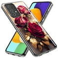 thumbnail image 2 of MUNDAZE Samsung Galaxy A02S Romantic Elegant Gold Marble Red Roses Double Layer Phone Case Cover, 2 of 5