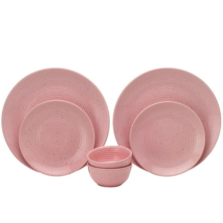 

Handcrafted Ceramic Stoneware Dinner Set Of 6 Blush Pink | 2 Dinner Plates 10.6 Inch Each+ 2 Small Plates 7.4 Inch Each + 2 Small Dinner Bowls 180ml Each | Microwave & Dishwasher Safe