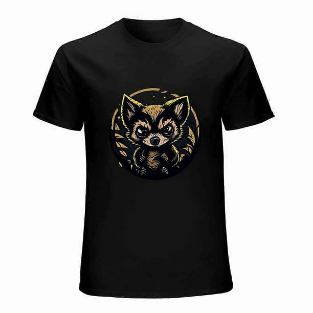 Spirit Raccoon T-shirt Cartoon T-shirt Animal Short Sleeve Unisex Tees Funny shirt