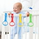 thumbnail image 2 of 4 Uds. Anillos para tirar del bebé, anillos colgantes para cama de recién nacido, anillos para cuna de bebé, herramientas de asistencia para caminar para niños pequeños, 2 of 6