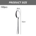 thumbnail image 2 of Juego de 100 cucharas de cena (16 cm), cuchara de acero inoxidable plateada, cucharada pulida espejo, para el hogar, cocina, restaurante, apto para lavavajillas, 2 of 6