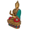 thumbnail image 4 of ARTVARKO Brass Buddha Vitarka Statue Multicolor Sculpture Idol for Home Decor Vastu Feng Shui Religious Gift Good Luck Idol Table Showpiece 7 Inches, 4 of 6