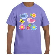Tshirt Mother's Day Flowers Birds Design