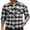 White Black Plaid, variant on COOFANDY Mens Flannel Shirts Wrinkle Free Casual Stylish Shirt Lightweight Button Down Plaid Shirts Jacket