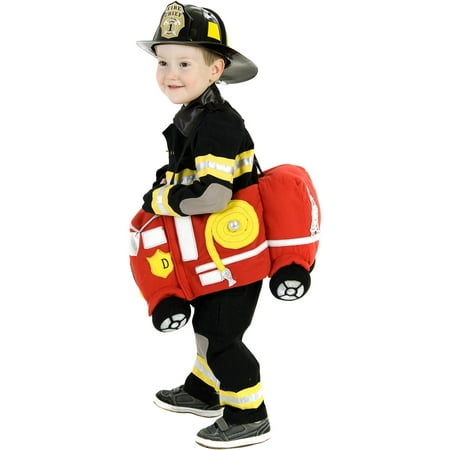 Plush Ride-In Firetruck Deluxe Toddler Costume