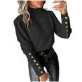 thumbnail image 1 of Timegard Long Sleeve Shirts for Women Button Solid Color Tops Blouse Work Office Casual Fitting Tops, 1 of 7