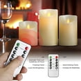 YIWER Flameless Candles LED Lights Pack of 3 Battery Candles Pillar