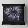 thumbnail image 2 of Designart Green Fractal Flower in Dark - Floral Throw Pillow - 18x18, 2 of 5