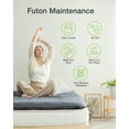 thumbnail image 7 of FULI Japanese Futon Floor Mattress, Foldable & Portable Shiki Futon Shikibuton (White, Full), 7 of 7