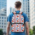 thumbnail image 6 of POLERO Patriotic Floral & Stars Stripes Pattern 17 Inch Backpack for Girls, Polyester Durable Large Capacity School Backpack for Travel, 6 of 10