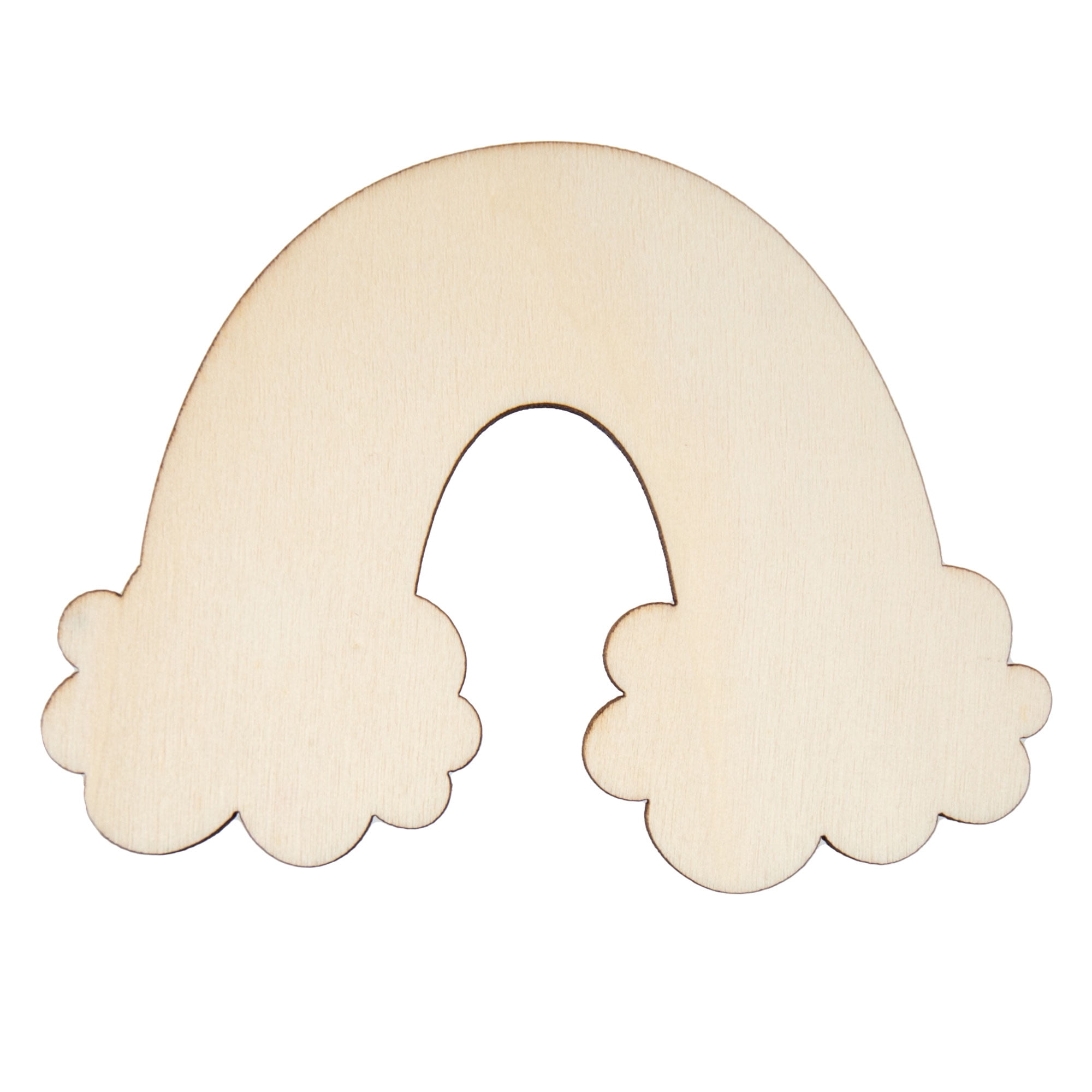 (9 pack) Hello Hobby Wooden Rainbow Shape, Ready-to-Decorate Die-Cut Shape, 4 in. x 0.15 in. x 3 in.