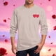 thumbnail image 1 of Ceisia Men Casual Fashion Printing Pullover T-Shirt Long Gift Sleeve Round-Neck Valentine's Day Tops, 1 of 5