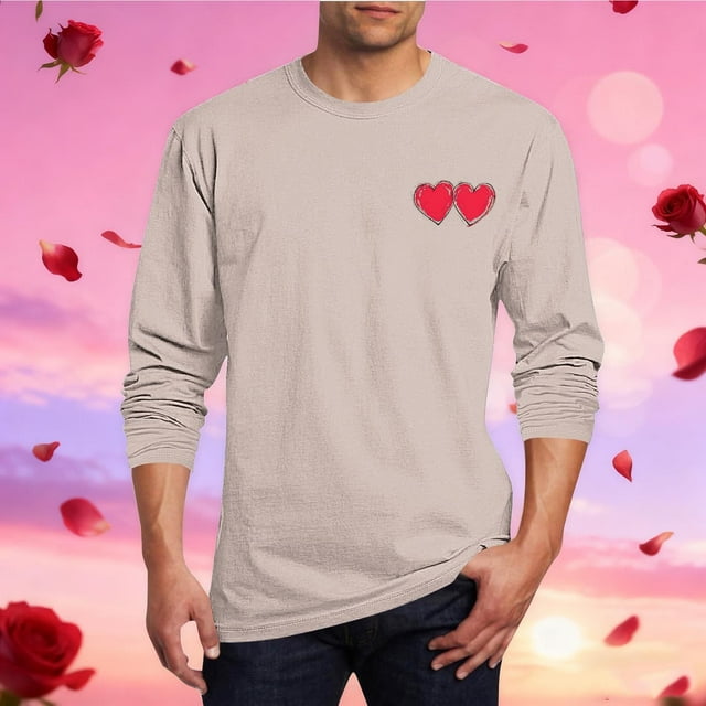 Amzcrzy - Sudadera Para Hombre, Estilo Casual, Con Estampado De Moda, Manga Larga, Cuello Redondo, Color Beige, Xl